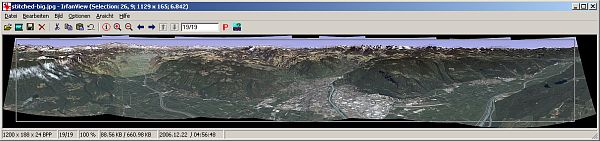 Setting the crop line - click to enlarge